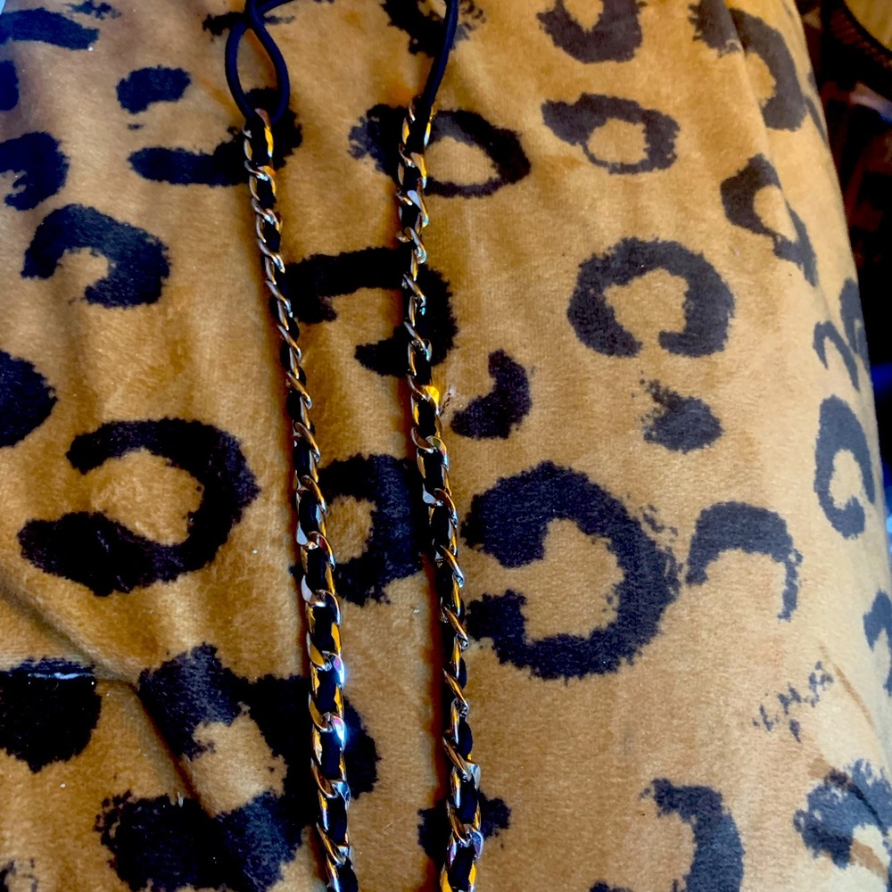 chain and leather necklace